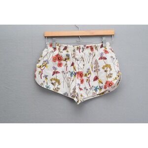 Anthropologie Boxer Shorts Women's XXS White Floral Sleep Casual